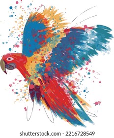 abstract macaw parrot background illustration