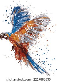 Abstract macaw parrot background vector illustration design