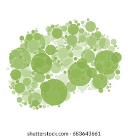 abstract macedonia map filled with circles of different sizes and shades of color
