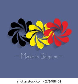 Abstract Made In Belgium vector illustration