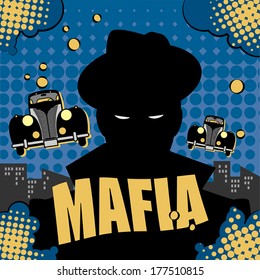 Abstract mafia or gangster background, vector illustration