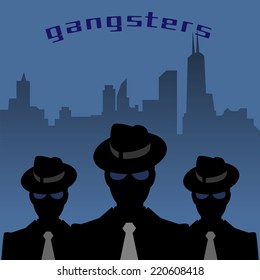 Abstract mafia or gangster background, vector illustration