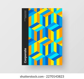 Abstract magazine cover vector design concept. Amazing geometric pattern annual report illustration.