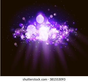 Abstract  magenta bokeh and light background. Vector illustration
