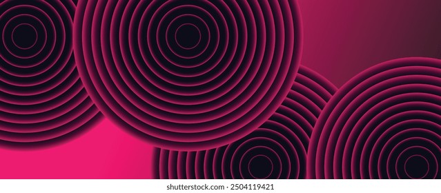 Abstractas fondo de círculo magenta. Diseño de Ilustración vectorial para presentaciones, Anuncios, portadas, Web, flyers, tarjetas, posters, Fondos de pantalla, texturas, diapositivas y tarjetas de presentación