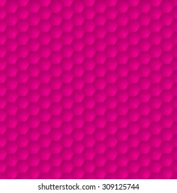 Abstract magenta hexagon background. Seamless pattern. Vector illustration.