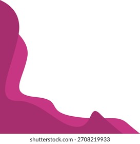 Abstract magenta waves on a white background, design element for presentations, posters, banners, and other creative projects.