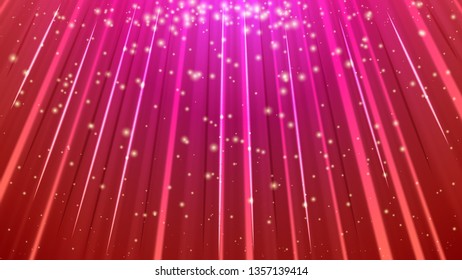 Abstract magic background. Colored rays of light with glittering particles