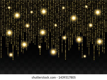 Abstract magic background with glow light effect. Beautiful sparks shine with glow light. Vector magic sparkles on dark background. Bokeh background.