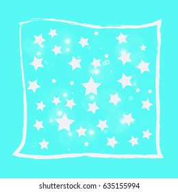 abstract magic bokeh white star on a blue background