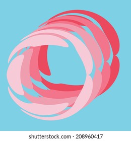 abstract magic colorful cycle on a blue background