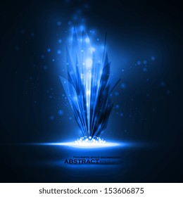 Abstract magic crystal, vector futuristic illustration eps10