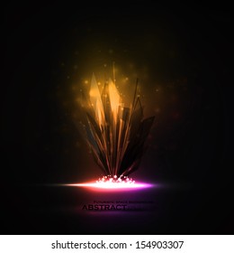 Abstract magic crystal, vector futuristic illustration eps10