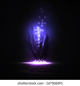 Abstract magic crystal, vector futuristic illustration eps10
