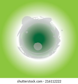abstract magic green circle on a green background