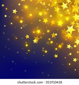 Abstract magic holiday background with shining stars. Good idea for greeting cards, invitations, banners