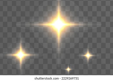 Abstract magic light background. Gold color design with a burst