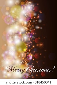 Abstract magic light background. Merry Christmas