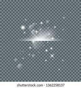 Abstract magic light background. Transparent Glow light effect. Vector illustration