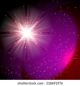 Abstract magic light background vector