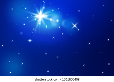 Abstract magic light blue background. Vector illustration.