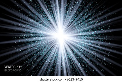 Abstract magic light. Blue burst. Effect Realistic Design Elements. Vector Illustration Modern Background.