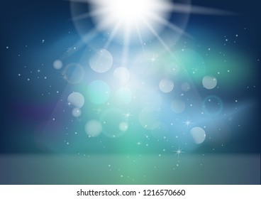 Abstract magic light with bokeh background