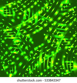 Abstract magic light green festive background. Vector illustration.