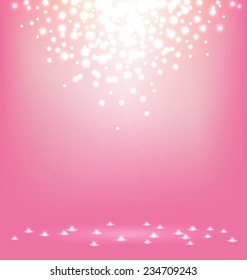 Abstract magic light on sweet pink background