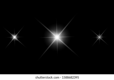 Abstract magic light vector on dark black background.