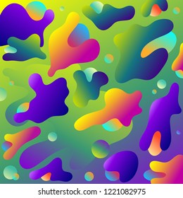Abstract magic neon fluid gradient background.