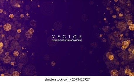 Abstract magic particles background. Glowing lights effects. Graphic concept for your design