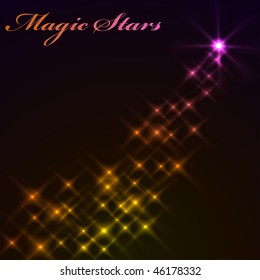 Abstract magic stars background. Eps10 file.