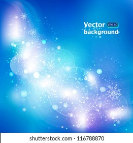 Abstract magic winter shiny background. Vector