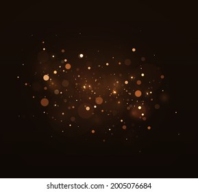 Abstract magical bokeh lights effect background. Sparkling magical dust particles. Glitter and elegant for Christmas.