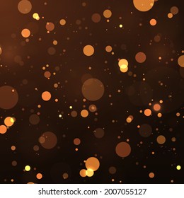 Abstract magical bokeh lights effect background. Sparkling magical dust particles. Glitter and elegant for Christmas.