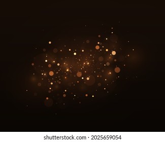 Abstract magical bokeh lights effect background. Sparkling magical dust particles. Glitter and elegant for Christmas.