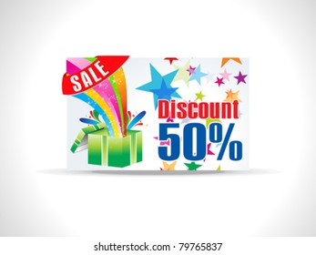 abstract magical discount card vector illustration
