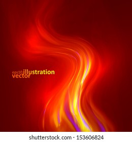 Abstract magical flame illustration. Colorful vector background eps10