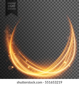 abstract magical light effect with golden wave