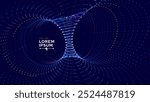 Abstract Magnetic Field Visualization. Gravity. Gravitational Waves Concept. Physical Technology Futuristic Background. Science Tech Bg. Vector Illustration.