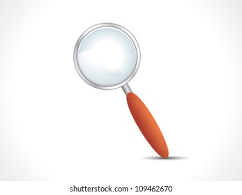 abstract magnifier icon vector illustration