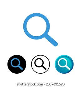 Abstract Magnifying Glass Icon Illustration