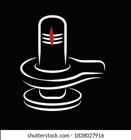 Abstract Mahashivratri religious vector in black background.abstract vector of Lord Mahadev.