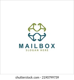 Abstract Mail icon logo vector design template, Creative mailbox logo business design vector illustration with modern, simple, and minimalist styles isolated on white background.