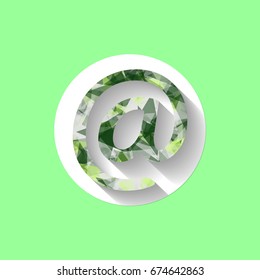 Abstract mail icon, symbol design template, vector illustration