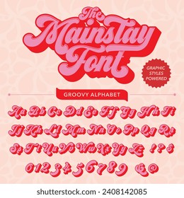 Abstract the mainstay retro Font template