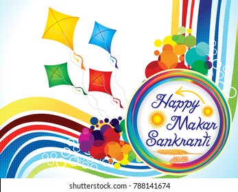 abstract makar sankranti background vector illustration
