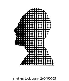 Abstract male head vector design 