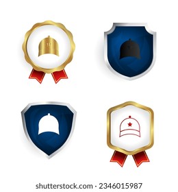 Abstract Man Cap Badge and Label Collection, can be used for business designs, presentation designs or any suitable designs.